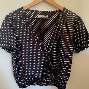 Black and white blouse